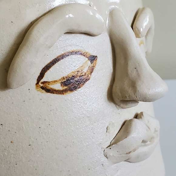 Two Faced Studio Art Bowl, Signed - Picture 5 of 16